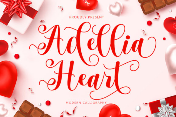 Adellia Heart Font for Small Business Branding