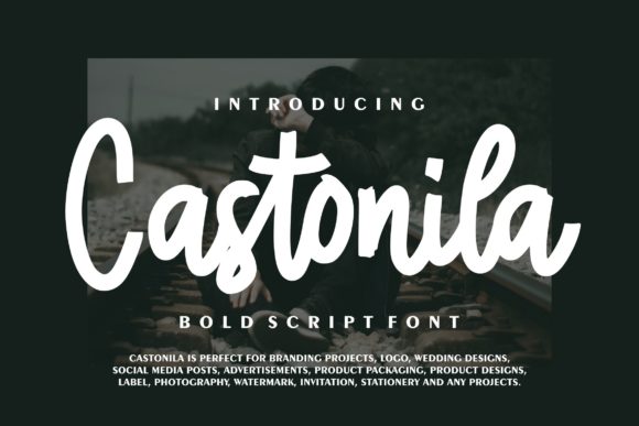 Castonila Font: Elevate Your Brand Identity with a Paint Brushed Script Typeface