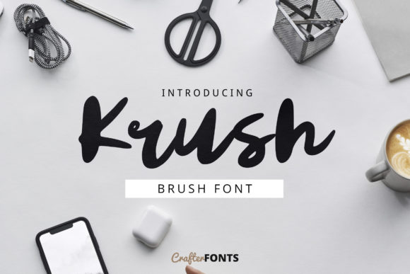 Krush Script Font for Creative Makers and Shop Owners