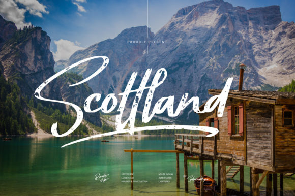 Scottland Brushed Script Font for Modern Web Design