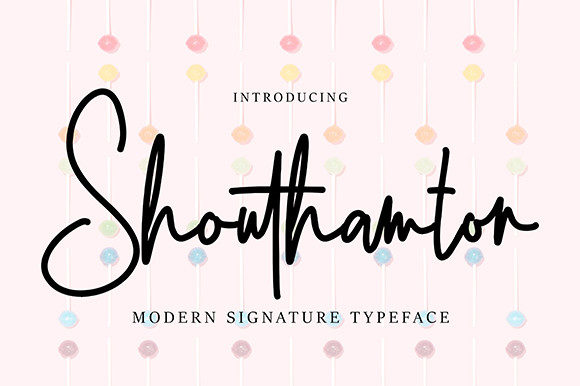 Shouthamton Script Font for Crafters and Makers