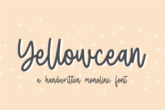 Yellowcean Font: Playful Script for Creative Product Design